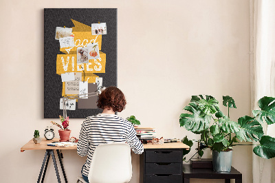 Quadro de cortiça Citação inspiradora