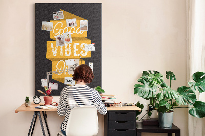 Quadro de cortiça Citação inspiradora