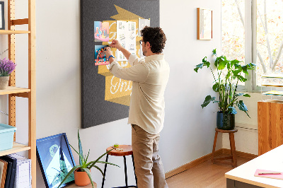 Quadro de cortiça Citação inspiradora