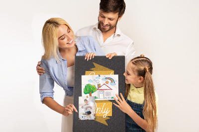 Quadro de cortiça Citação inspiradora