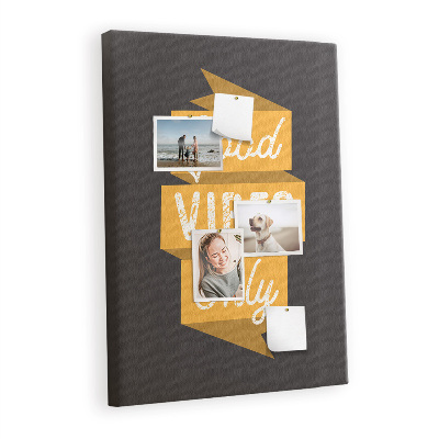 Quadro de cortiça Citação inspiradora