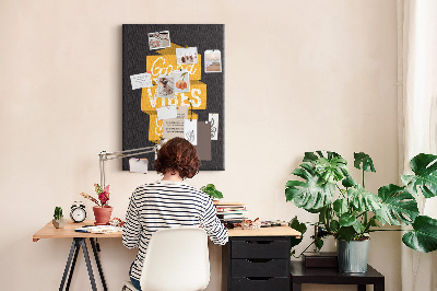 Quadro de cortiça Citação inspiradora