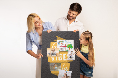 Quadro de cortiça Citação inspiradora