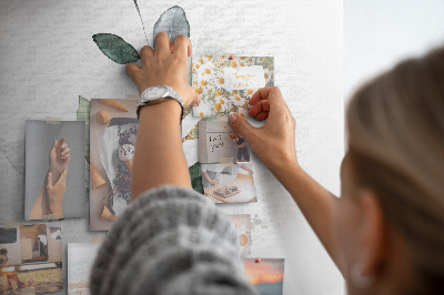 Lousa de cortiça Folhas de brotos de plantas