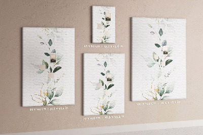 Lousa de cortiça Folhas de brotos de plantas