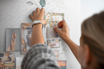 Lousa de cortiça Folhas de brotos de plantas