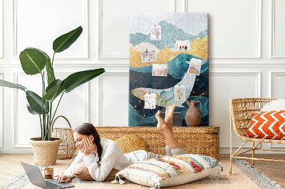 Painel de cortiça para parede Baleia de mármore