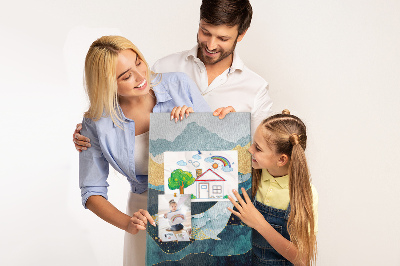 Painel de cortiça para parede Baleia de mármore