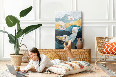 Painel de cortiça para parede Baleia de mármore