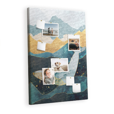 Painel de cortiça para parede Baleia de mármore