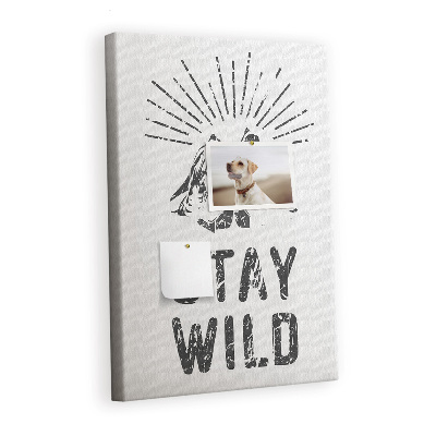 Lousa de cortiça Fique nas Montanhas Selvagens