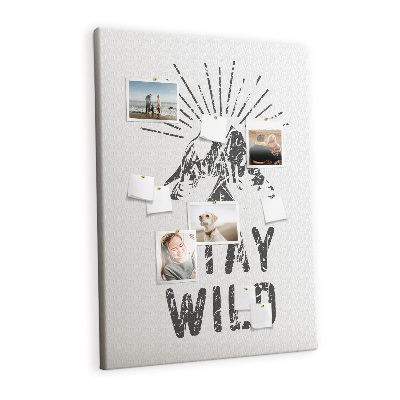 Lousa de cortiça Fique nas Montanhas Selvagens