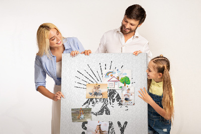 Lousa de cortiça Fique nas Montanhas Selvagens