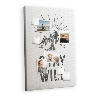 Lousa de cortiça Fique nas Montanhas Selvagens