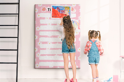 Painel de cortiça para parede Coisas para fazer