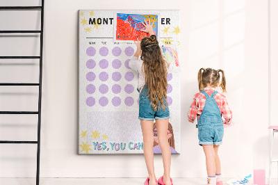 Quadro de cortiça Planejador mensal