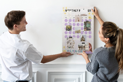 Quadro de cortiça Planejador mensal