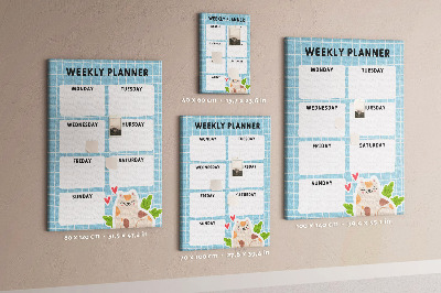 Lousa de cortiça Planejador semanal