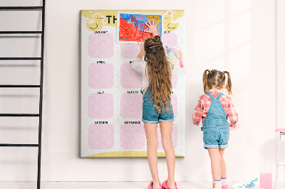 Quadro de cortiça Planejador anual