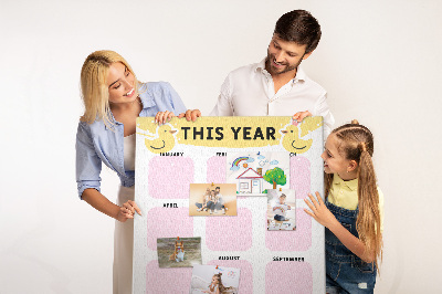 Quadro de cortiça Planejador anual