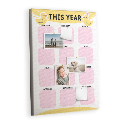 Quadro de cortiça Planejador anual