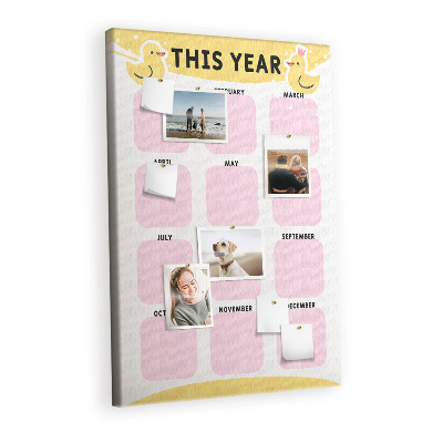 Quadro de cortiça Planejador anual