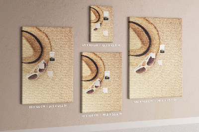 Painel de cortiça para parede Viagem de férias na areia