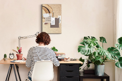 Painel de cortiça para parede Viagem de férias na areia