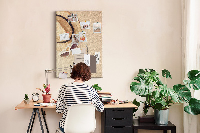 Painel de cortiça para parede Viagem de férias na areia