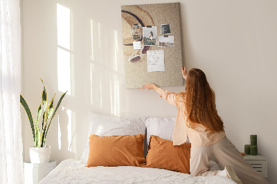 Painel de cortiça para parede Viagem de férias na areia