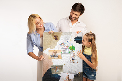 Quadro de cortiça Abstração em aquarela