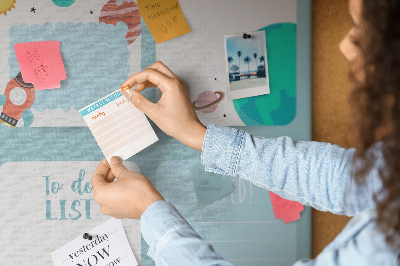Painel de cortiça para parede Planejador Galáctico