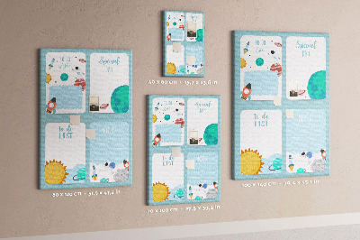 Painel de cortiça para parede Planejador Galáctico