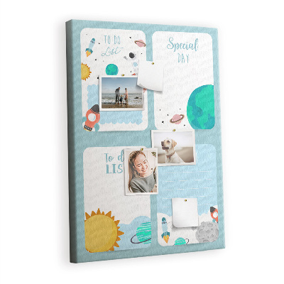 Painel de cortiça para parede Planejador Galáctico