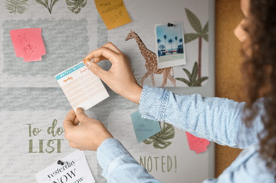 Quadro de cortiça Planejador de safári