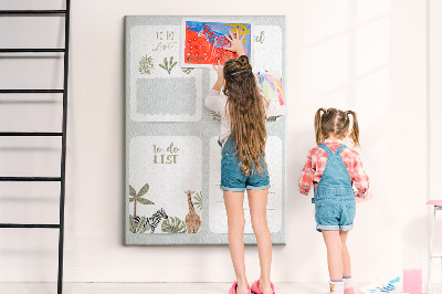 Quadro de cortiça Planejador de safári