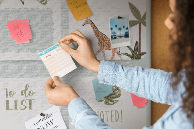 Quadro de cortiça Planejador de safári