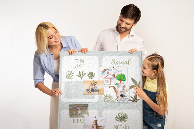 Quadro de cortiça Planejador de safári