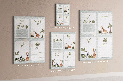 Quadro de cortiça Planejador de safári