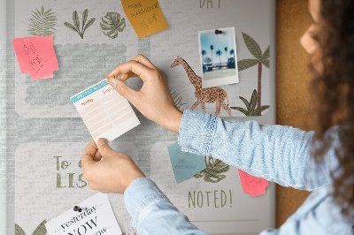 Quadro de cortiça Planejador de safári