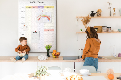 Quadro de cortiça Planejamento alimentar