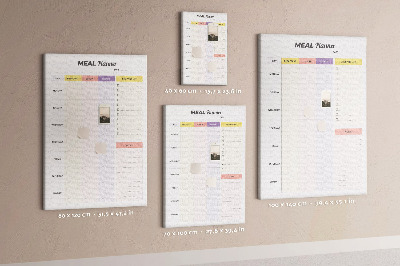 Quadro de cortiça Planejamento alimentar