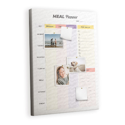 Quadro de cortiça Planejamento alimentar