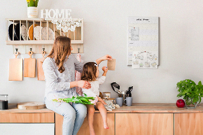 Lousa de cortiça Planejador de refeições