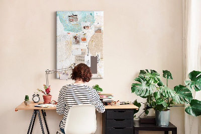 Lousa de cortiça Manchas pastel