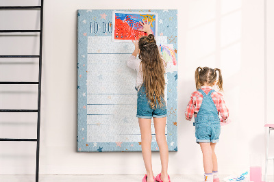 Painel de cortiça para parede Planejador de espaço