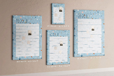 Painel de cortiça para parede Planejador de espaço