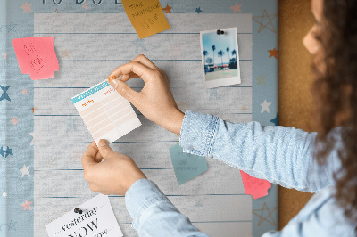 Painel de cortiça para parede Planejador de espaço