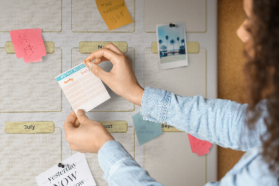 Quadro de cortiça O ano em resumo