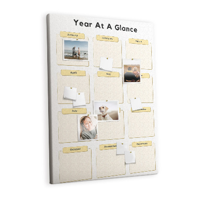 Quadro de cortiça O ano em resumo